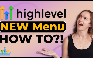 go high level tutorial new menu