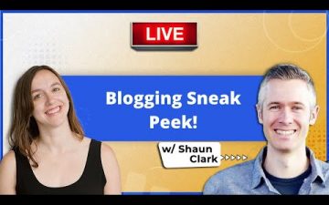 Exclusive BLOGGING Sneak Peek with Shaun Clark